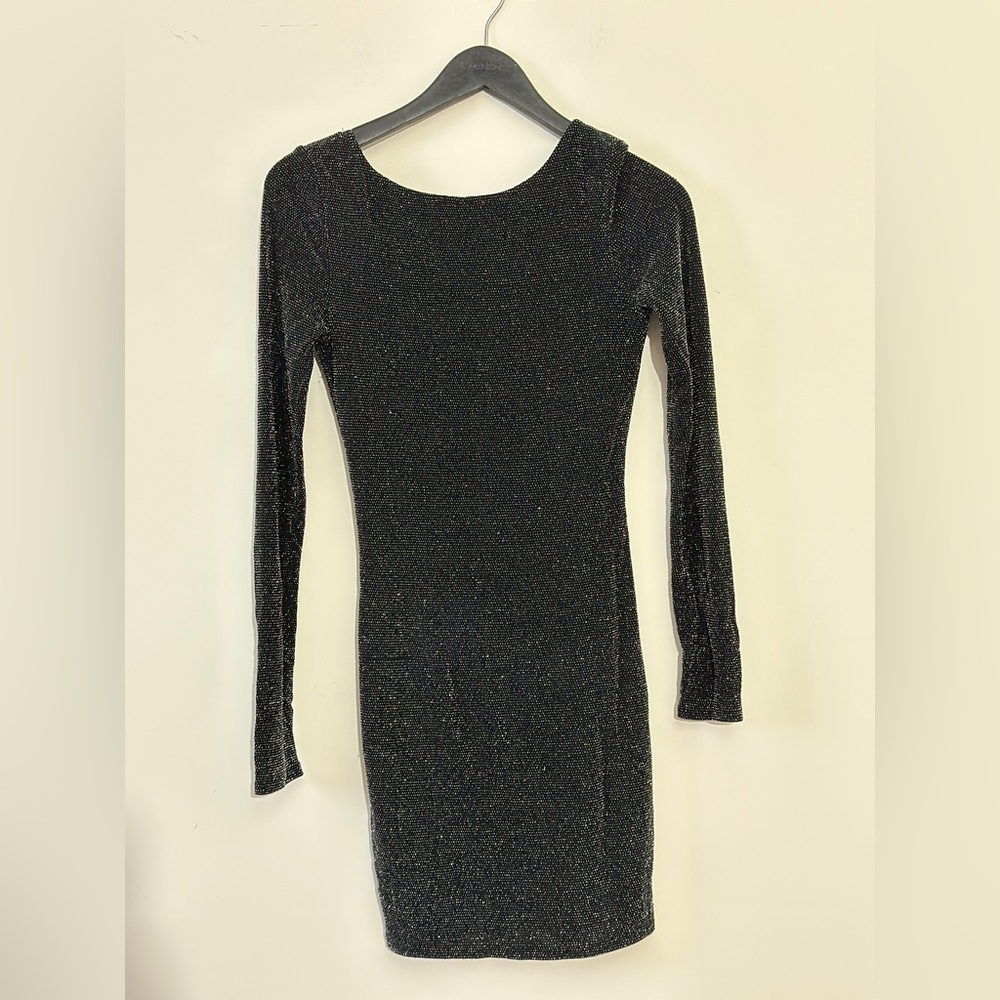 Backless Shimmery Mini Dress-Size M